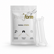 Peakform Nasal Strips verpakking met transparante neusstrip voor beter ademen